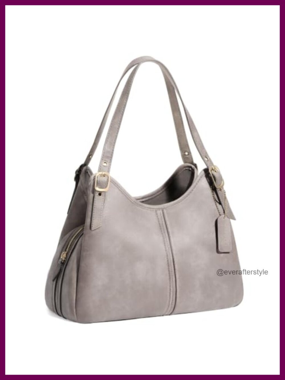 Soft PU Leather Hobo Shoulder Bag Slouchy Vintage Purse